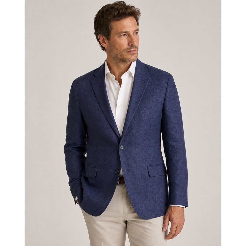 Nordstrom Men's Shop Trim Fit Linen Blazer – 44R